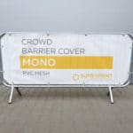 Banner Mono für Absperrgitter Stahl Mannesmanngitter