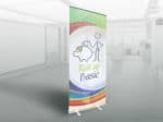 budget günstiger billig Roll-up tragbar Roller Banner Grossformatdruck Werbedruck Expo Event Messe