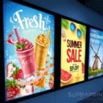 Backlit Folie drucken Großformatiger Werbedruck für Leuchtkasten