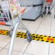 Warnung Bodenaufkleber Covid Corona Anti-Rutsch Aufkleber Großformatdruck