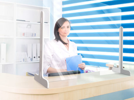 Acrylicglas Anti-Corona Schutz Barriere Anti-Virus transparente Wand