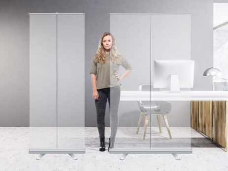 Roll-up Schutzwand billig Antiviren Barriere Corona Covid