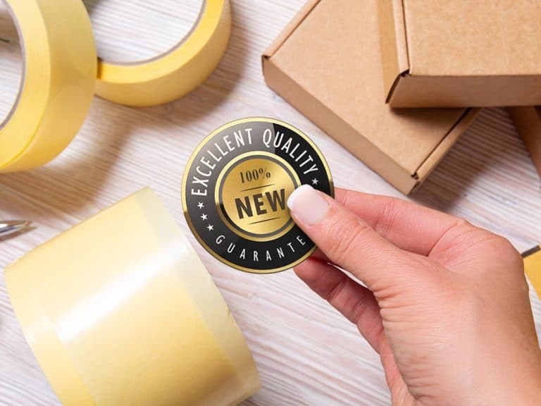 Druck von Metallische Aufkleber