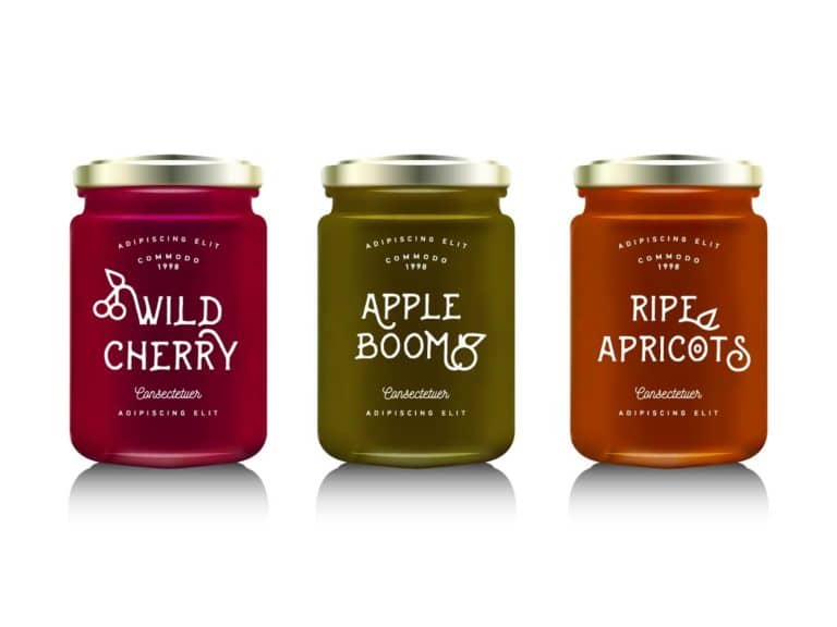 transparente Aufkleber für Marmeladen Honig Tee Kaffee