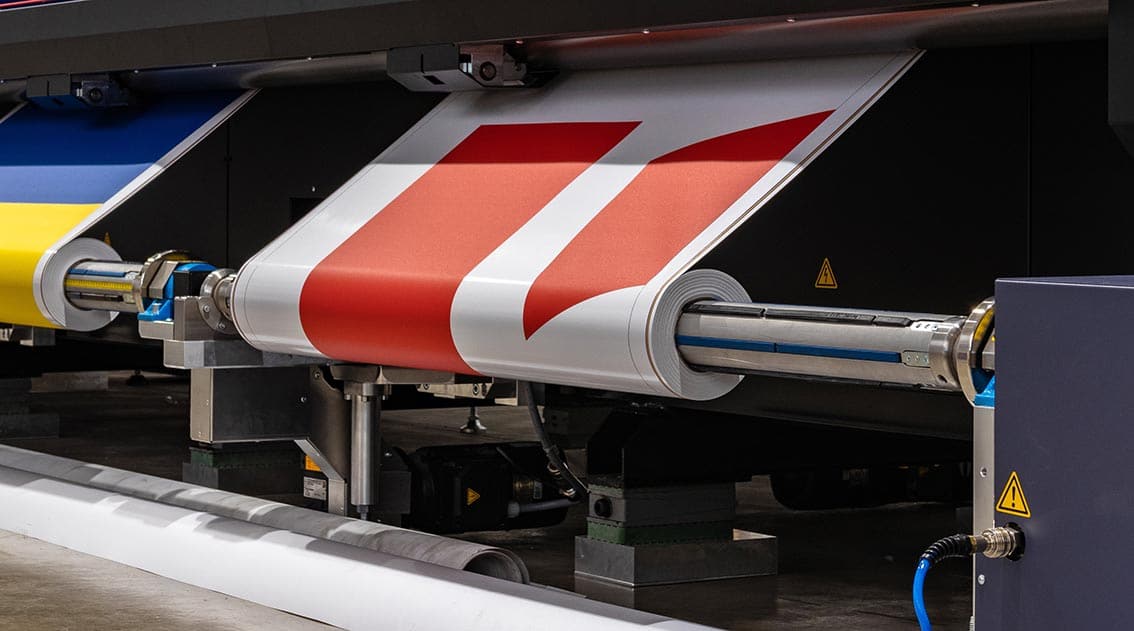 Großformatiger Werbedruck