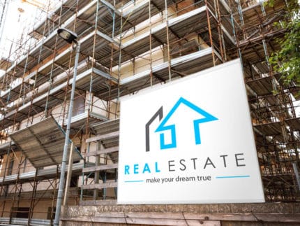 Werbung auf der Baustelle Großformatdruckerei