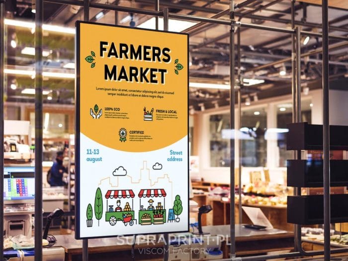 Werbeplakatten für Supermarkt billig drucken