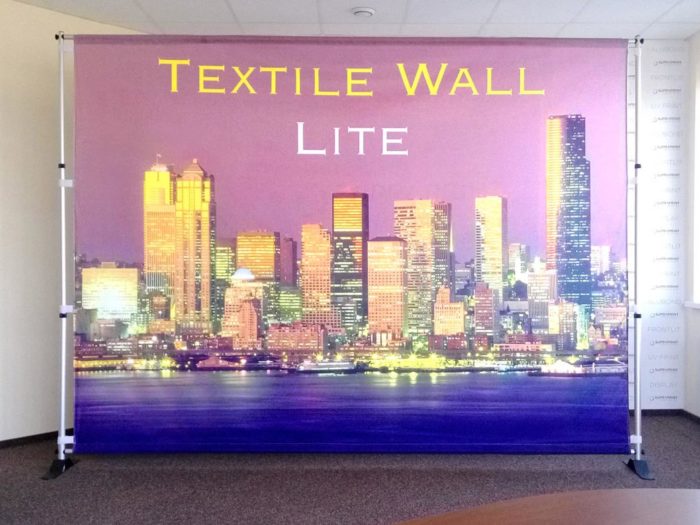 Textile Backwall Lite Werbewand Textil Lite Stoff Display Expo Event drucken