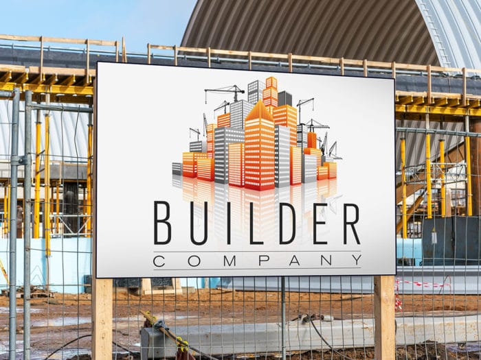 Baustelle Werbe Druck auf Zäunen Aluminium Platten Verbundaluminium Schilder Logo ACM ACP Multipanel Plabond