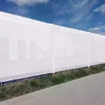 Weiße Bauzaunnetz Sichtschutzplanen auf Rolle in jeder Größe mit Ösen
