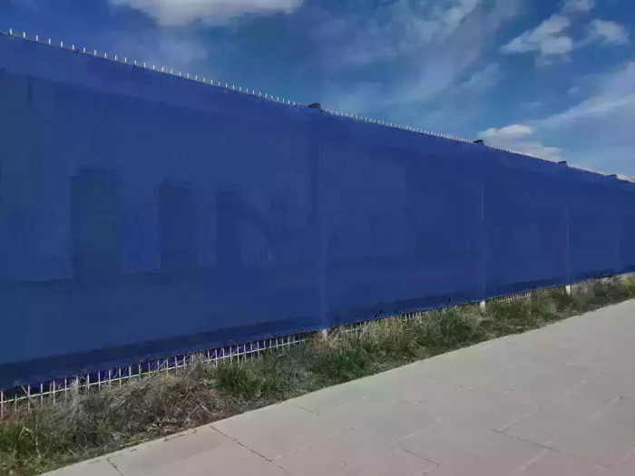 Blau Zaunblende Sichtschutzplane Blau Zaunblende Sichtschutzplane in jede Farbe mit Ösen