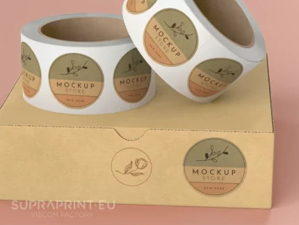 Eco-Friendly Kraftpapier Braun Rollenetiketten Etiketten auf Rolle