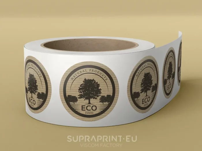 Eco-Friendly Kraftpapier Braun Rollenetiketten