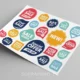 Drucken Sie individueller Stickerbogen in einer beliebigen Anzahl von Projekten.