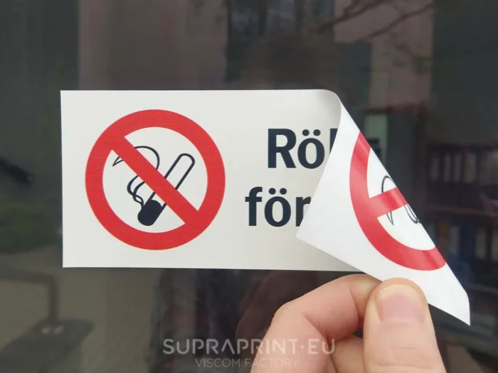 Doppelseitige Aufkleber fuer Fenster drucken