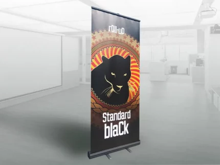 stillvol roll-up banner standard schwarz black