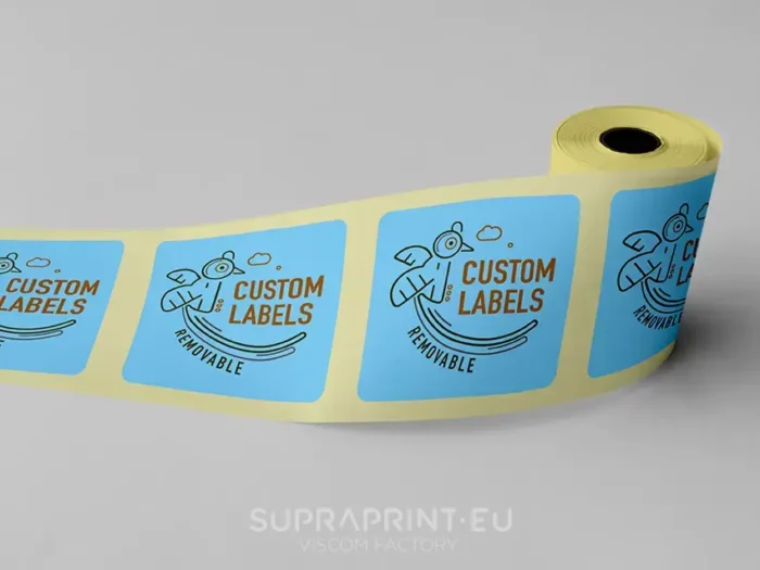 Ablösbare Etiketten auf Rolle drucken