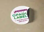 Blickdichte Etiketten aut Rolle bedrucken