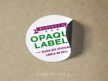 Blickdichte Etiketten aut Rolle bedrucken