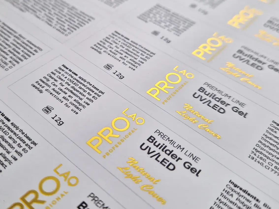 Metall-Effekt Aufkleber mit selectiv Silber Gold Tinte drucken