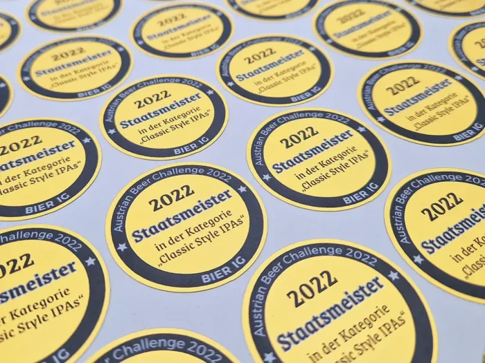 Silber Gold metallic Oberfläche individuelle Aufkleber drucken