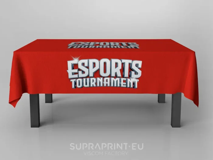 Bedruckte Werbe Promo Logo Messe Tischdecken online kaufen