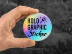 Individuelle prismatische Sticker bedrucken