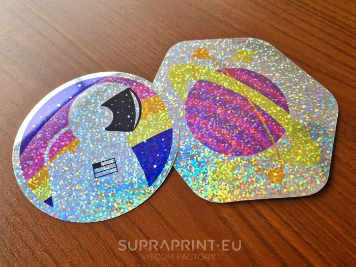 Individueller Druck auf Glitter-Folie