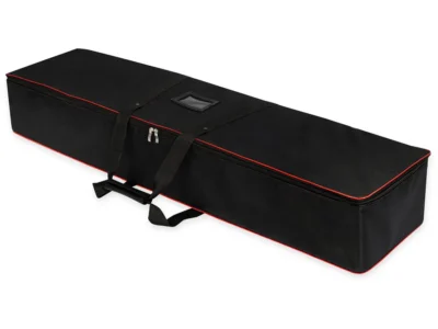 Hinterleuchtete Werbewand mit Tragetasche