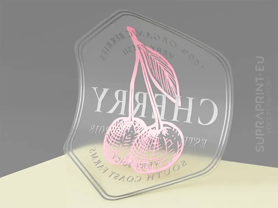 Aufkleber mit Rückseitendruck Aufkleber mit Rückseitendruck