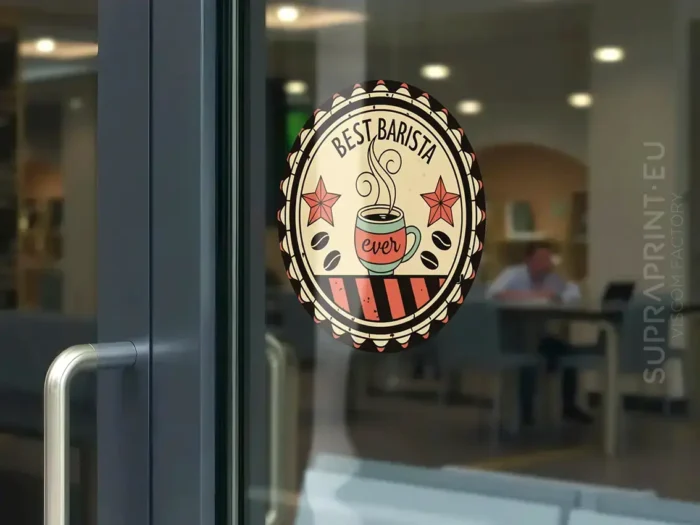 Rückseitendruck Aufkleber