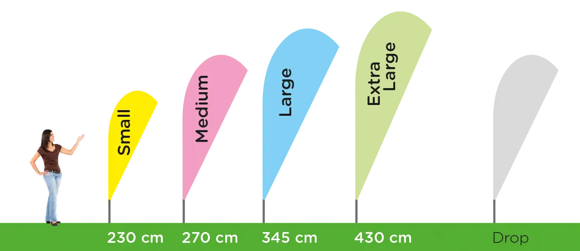strandfahne lite drop drei grosse drucken lassen