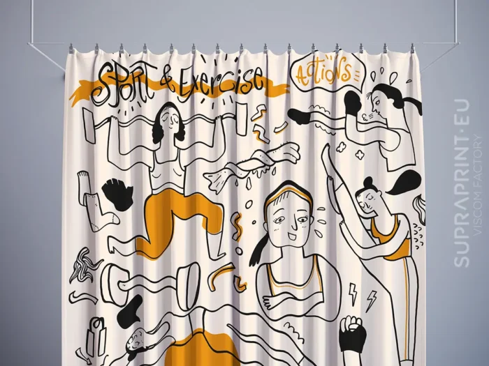 Vorhänge mit beliebigem Werbedruck