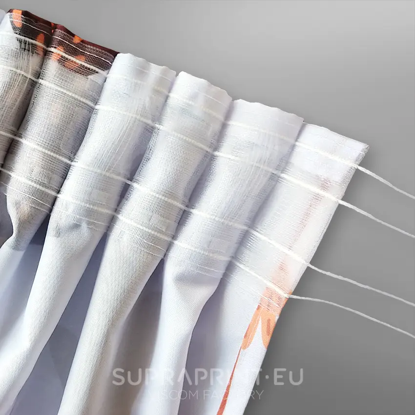 Vorhang mit eigenem Aufdruck - Universal-Faltenband