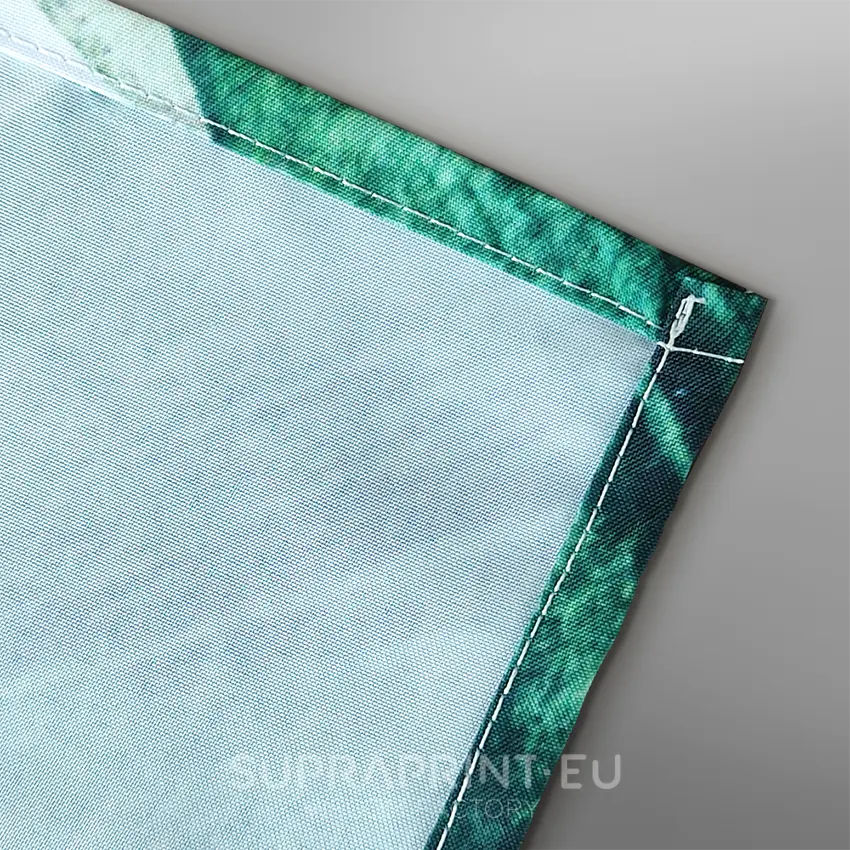 Vorhang mit eigenem Aufdruck - klassischer Saum