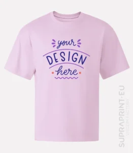 Bedrucke deine eigenen Oversize-T-Shirts in Helllila